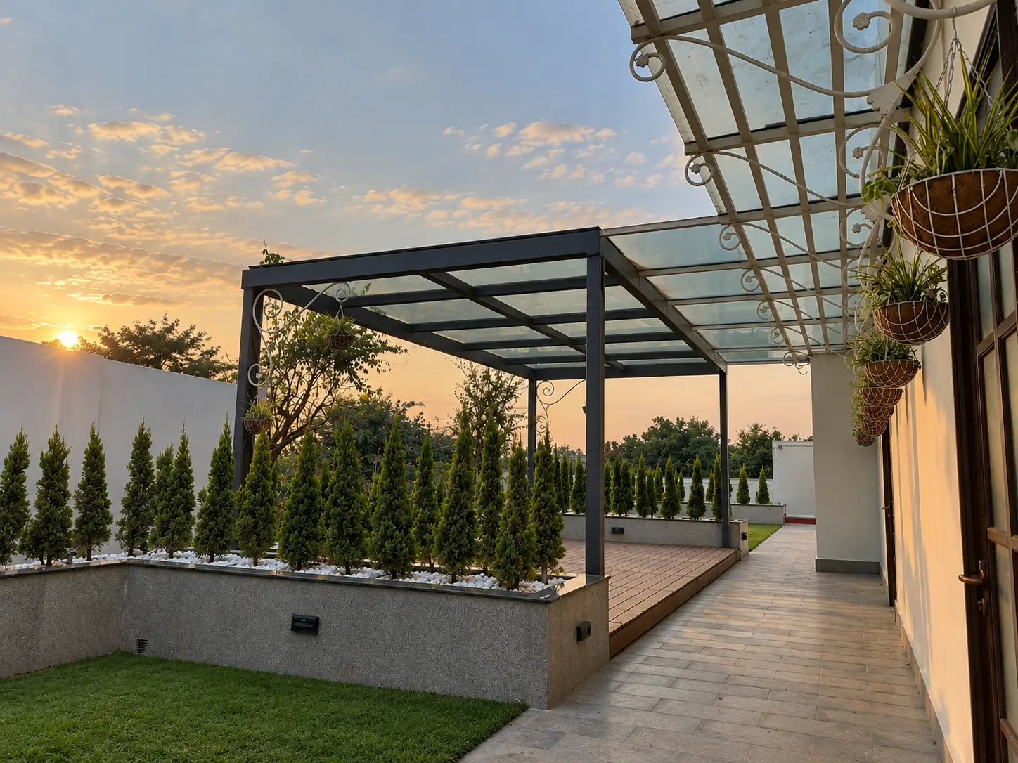 Golden Hour Rooftop Garden