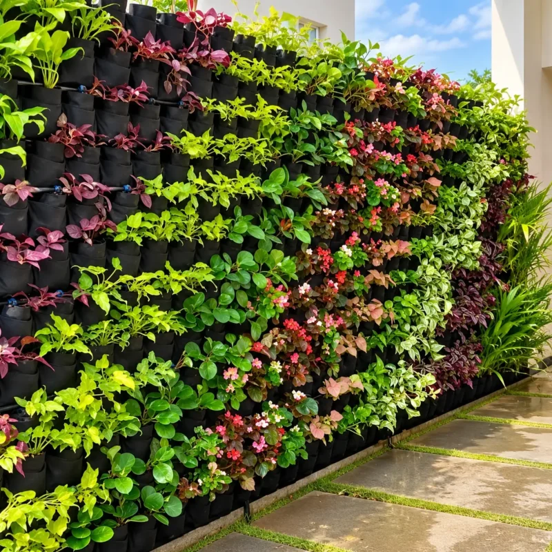 Lush Vertical Garden Walkway