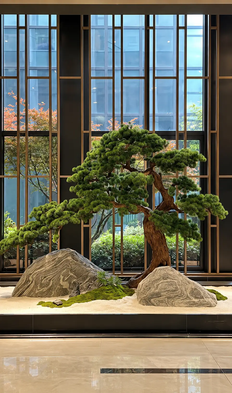 Serene Bonsai Atrium Garden